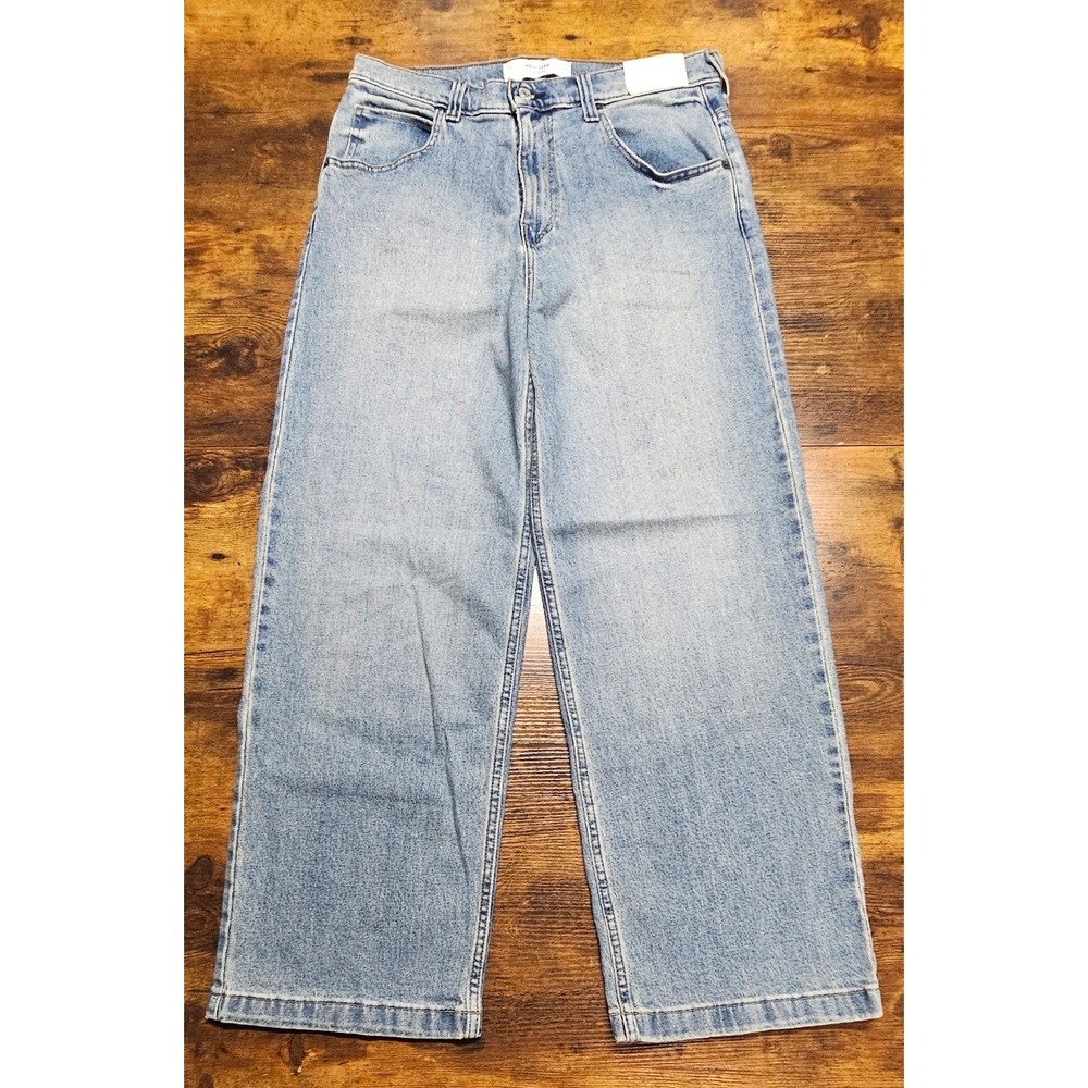 Hollister Super Baggy Light Wash Extra Wide Leg Jeans Mens 32x32 NEW